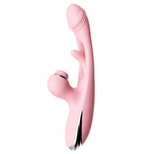 MizzZee - Red Heart Slap Vibrator (Chargeable - Pink)